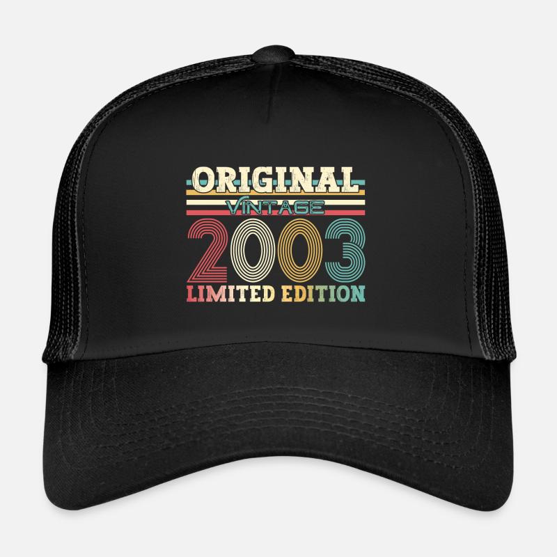 21ème Anniversaire Original 2003 Millésime 2003 Casquette trucker 