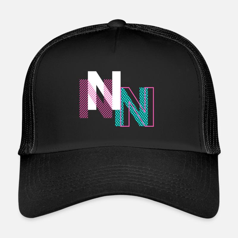 Conception de la lettre N Casquette trucker 