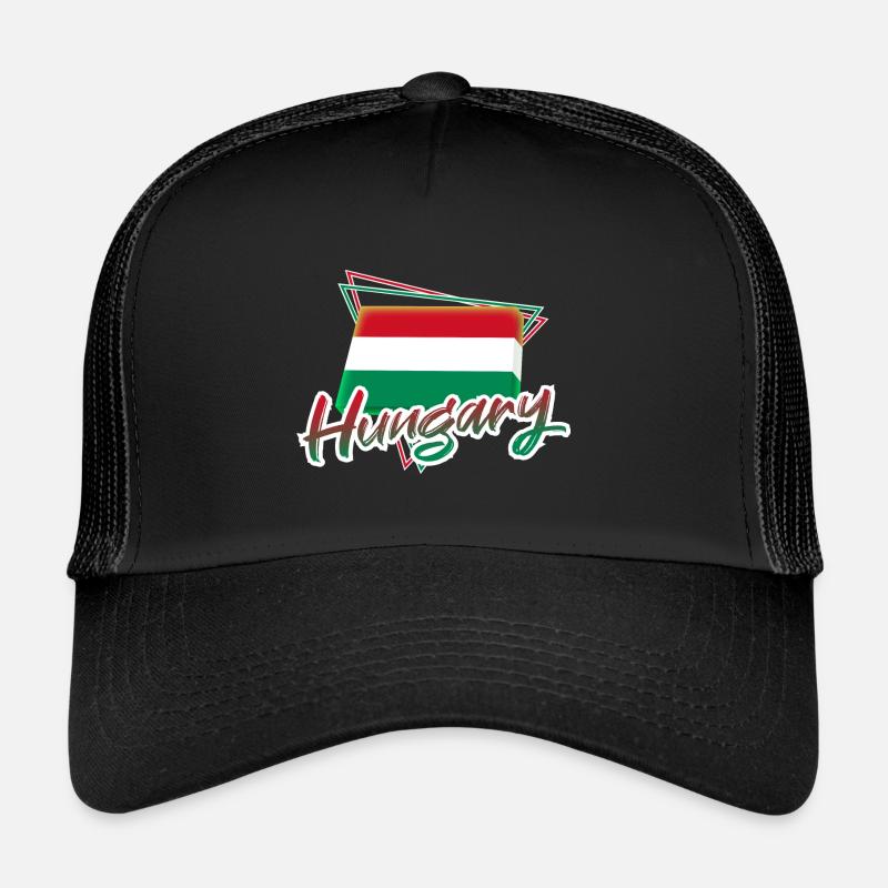 Ungarn - Trucker Cap - Schwarz/Schwarz