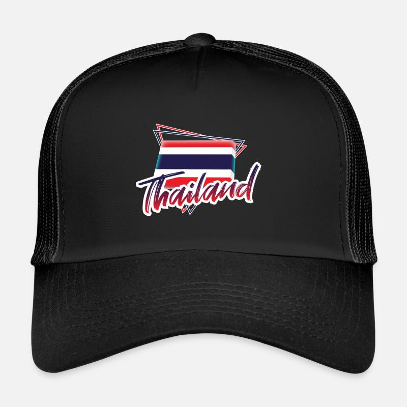Thaïlande - Casquette trucker - noir/noir