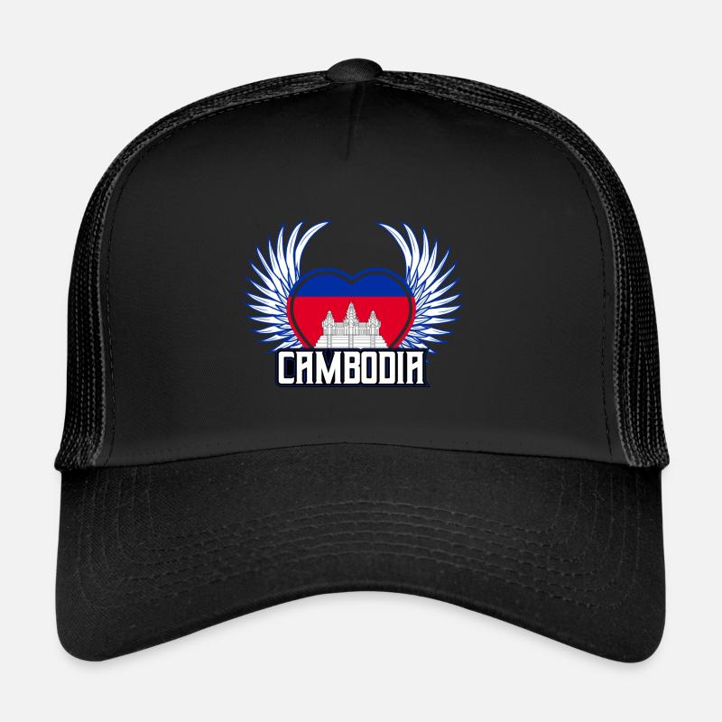 Kambodscha - Trucker Cap - Schwarz/Schwarz