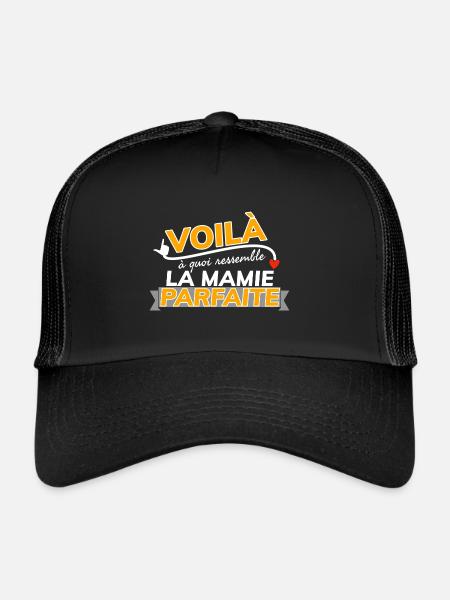 Voilà à quoi ressemble la mamie parfaite. - Casquette trucker  - noir/noir - Devant