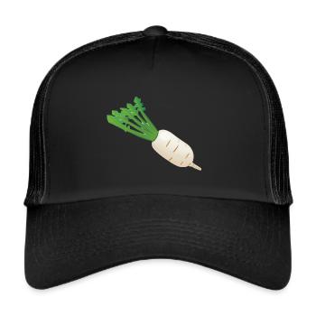 Radis - Casquette trucker  - noir/noir - Devant