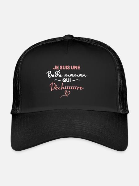 Je suis une belle maman qui déchire - Casquette trucker  - noir/noir - Devant
