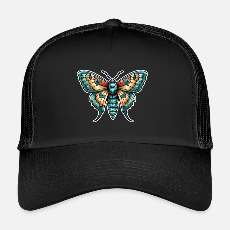 Papillon de nuit Néo Traditionnel Casquette trucker 
