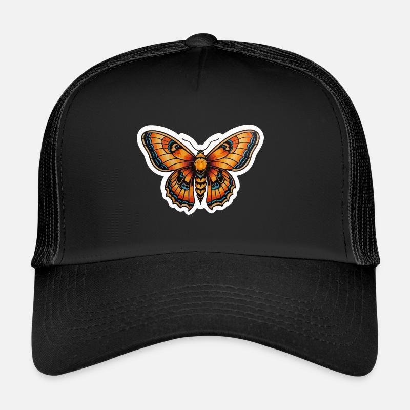 Papillon de nuit Néo Traditionnel Casquette trucker 