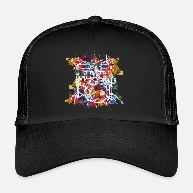 Abstrakt Schlagzeug - Trucker Cap - Schwarz/Schwarz