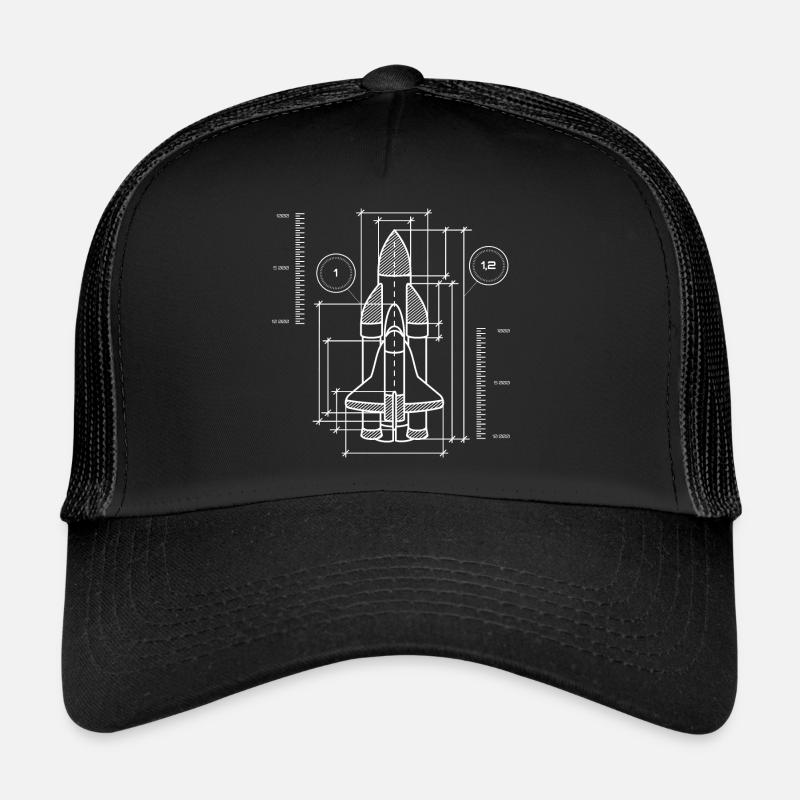 Plan du vaisseau spatial | Galaxy Space Spaceflight Casquette trucker 