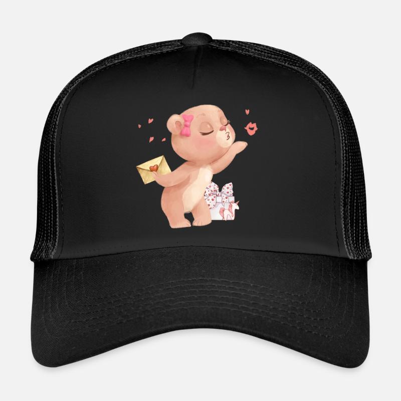 ours bisous saint valentin | supporter l'amour saint valentin Casquette trucker 