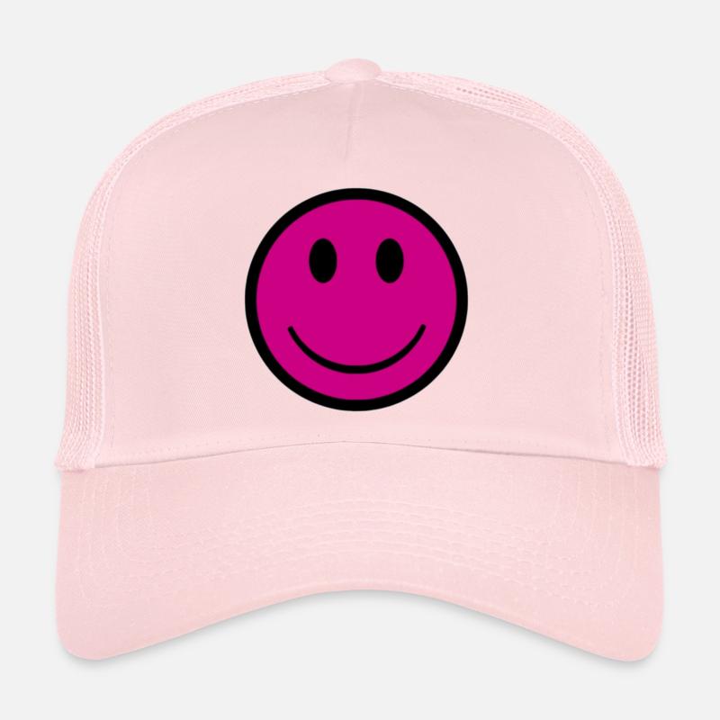smiley magenta Trucker Cap