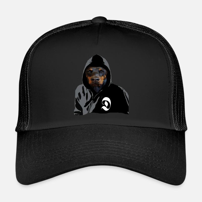 Dobermann Hunderasse Hundesport, Dobermann - Trucker Cap - Schwarz/Schwarz