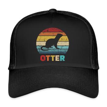 Otter - Trucker Cap - Schwarz/Schwarz - Vorne