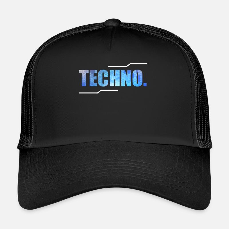 A Techno Tee For Music Lovers Saying "Techno." Trucker Cap