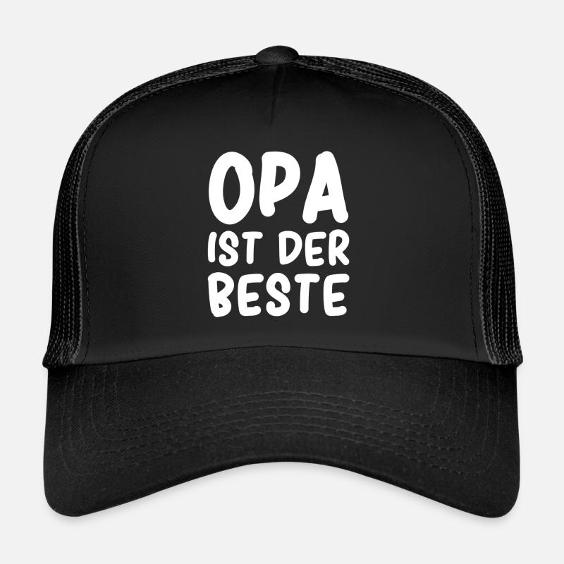 Opa ist der Beste - Trucker Cap - Schwarz/Schwarz