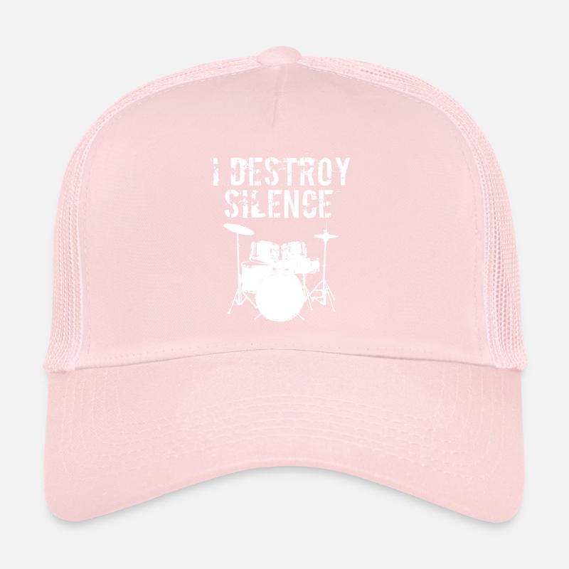Drumming Shirt For Drummers "I Destroy Silence" Casquette trucker 