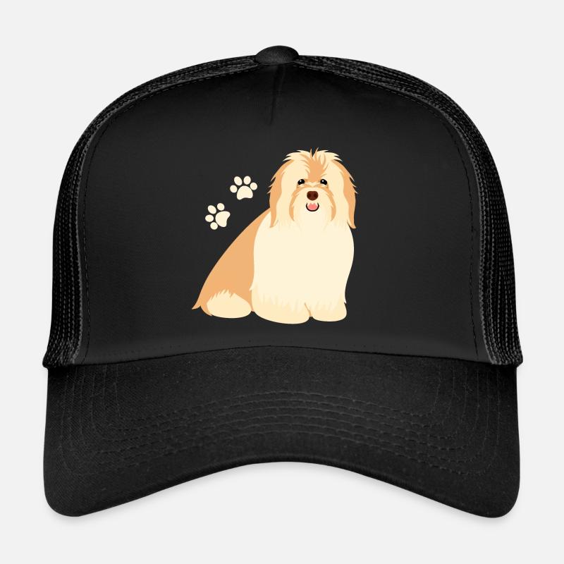 Heureux, chien bichon havanais Casquette trucker 