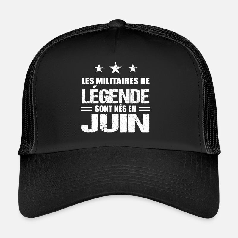 Cadeau drôle militaire mois de juin armée Casquette trucker 