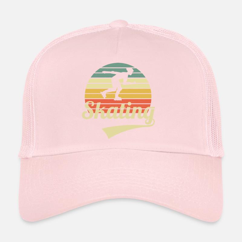 Skating Vintage Inline Skater Retro Inline Skater Trucker Cap