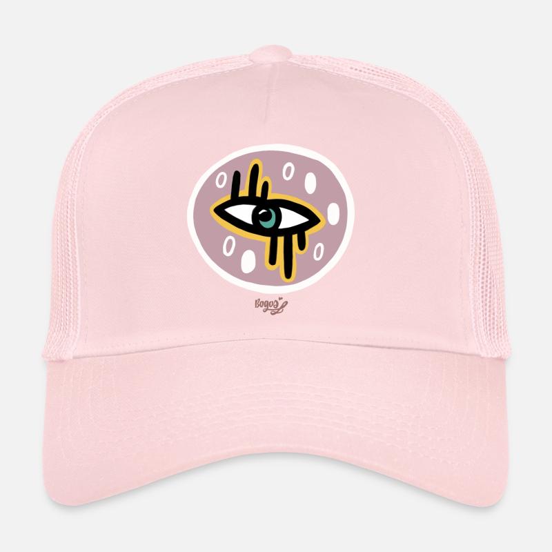EyeDoodle Violet Clair Casquette trucker 
