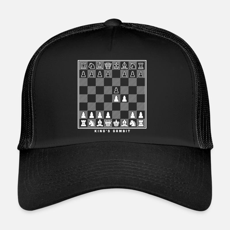 Joueur d’échecs de gambit de roi d’ouverture d’échecs Casquette trucker 