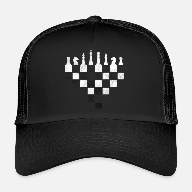 ÉCHECS - Casquette trucker  - noir/noir