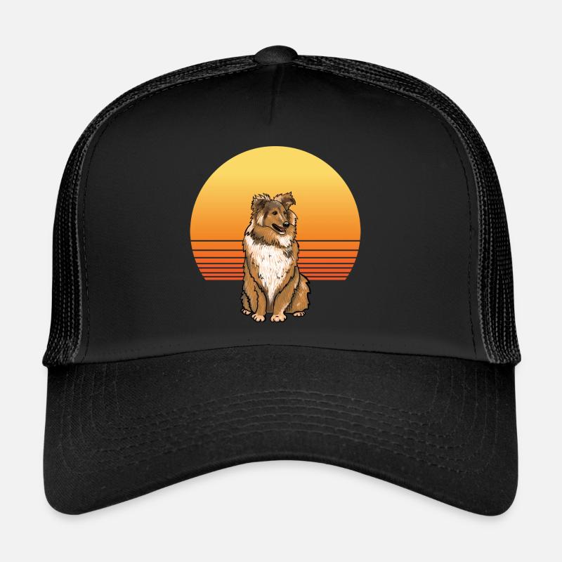 Sheltie Sun - Trucker Cap - Schwarz/Schwarz