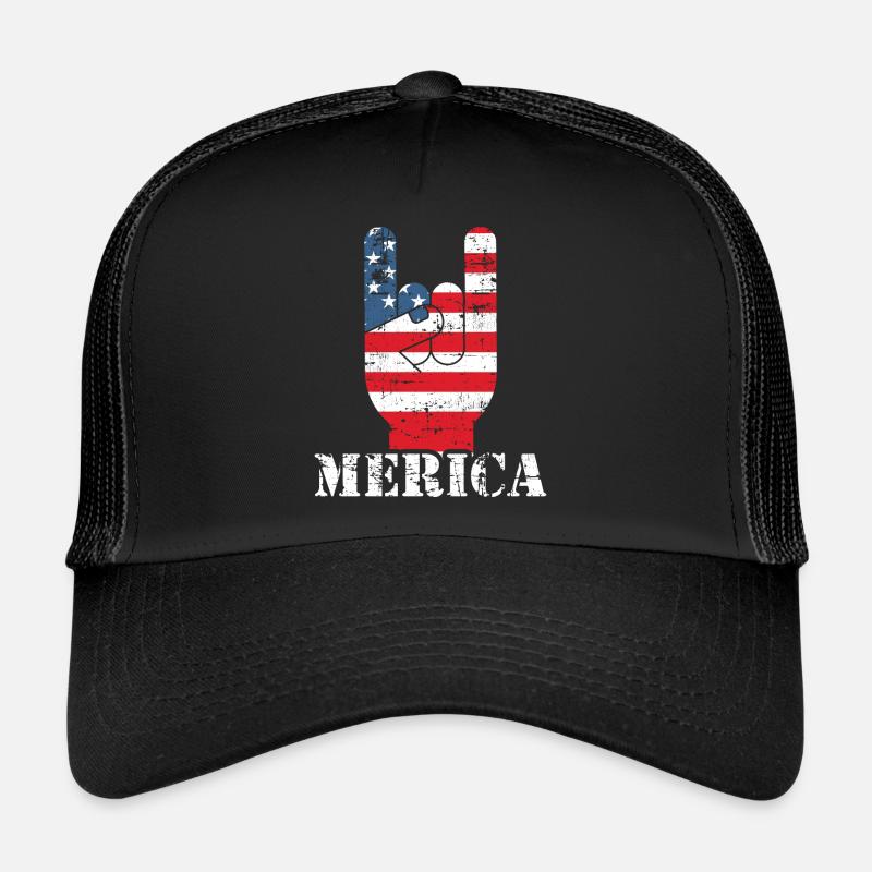 Merica Rock N 'Roll Liberté Diversité Droits Casquette trucker 