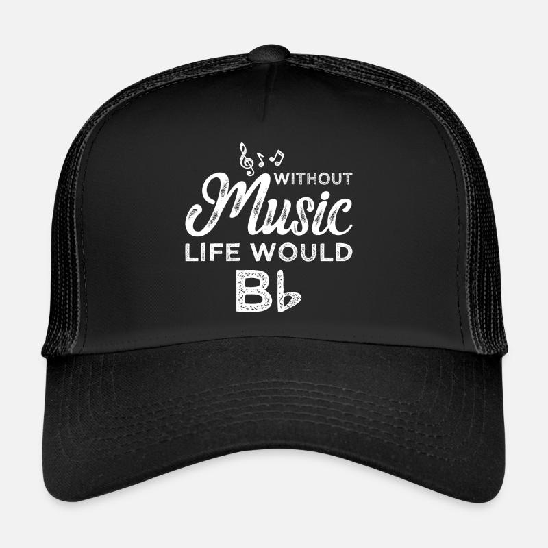 Without music, life would be flat Trucker Cap