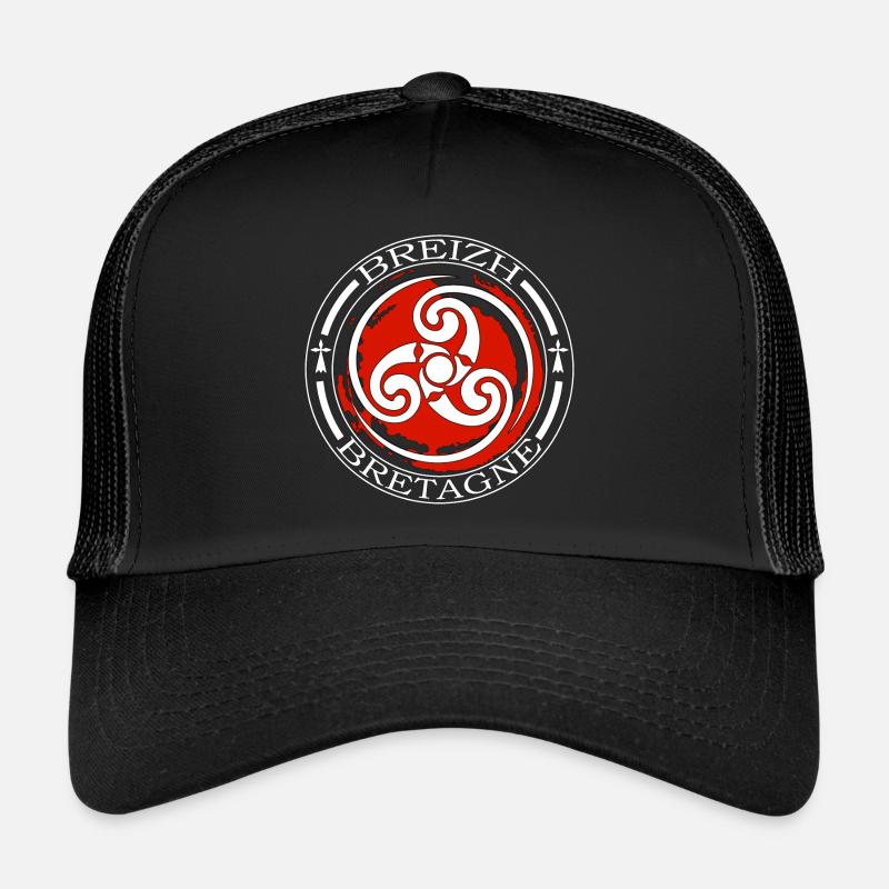 Breizh Bretagne - Trucker Cap - Schwarz/Schwarz
