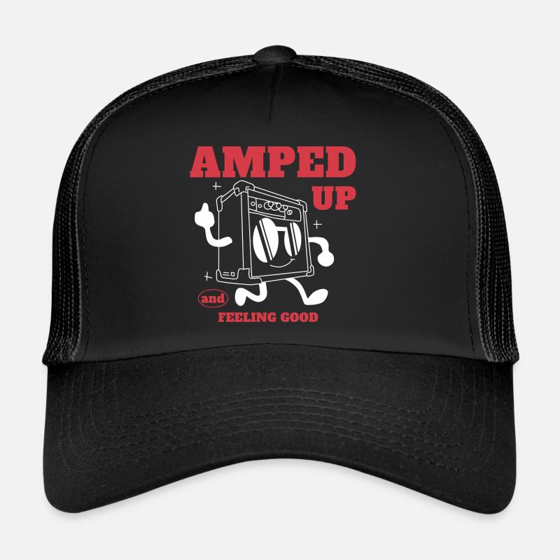 Vintage Guitariste Design Guitares Professeur Ampli Casquette trucker 