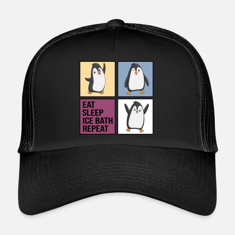 eisbader icebath winterbader eat sleep ice bath Trucker Cap
