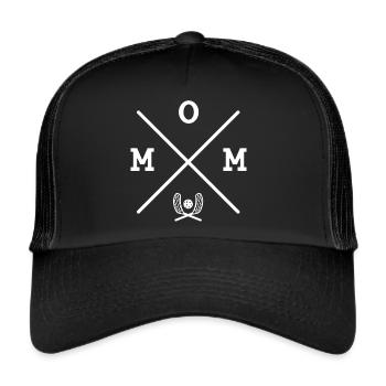 Floorball Player Floorball Mom Mom Mother - Trucker Cap - black/black - Front
