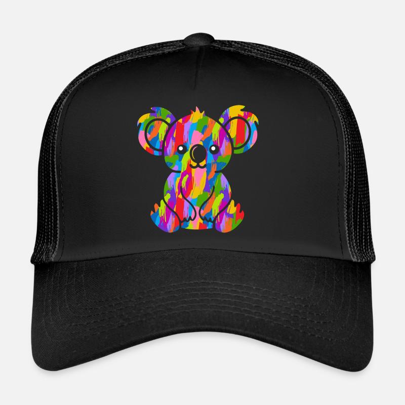Koala Coloré Vintage Rainbow Retro Casquette trucker 
