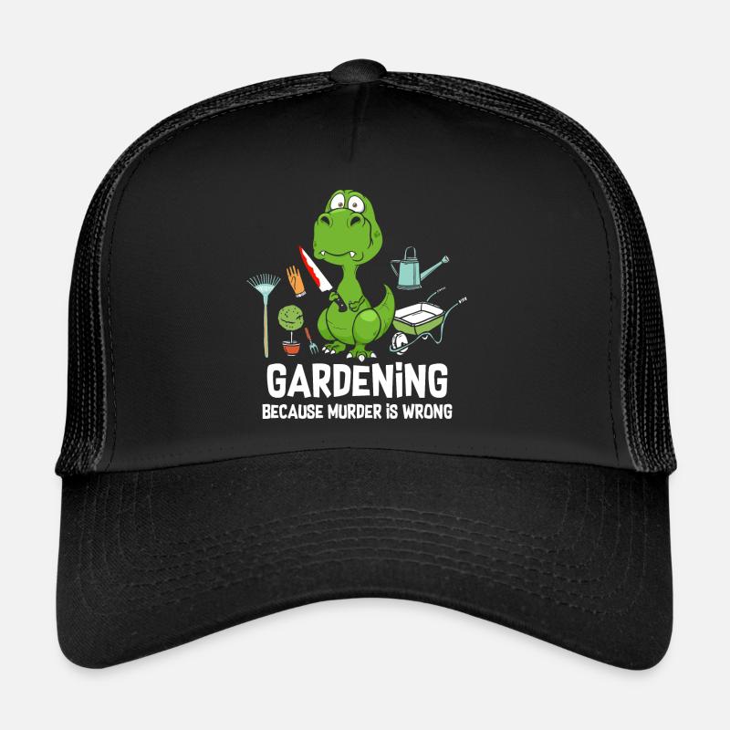 Jardiner parce que le meurtre est mal Dino Knife Casquette trucker 