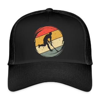 Joueur de hockey sur gazon Joueur de hockey rétro - Casquette trucker  - noir/noir - Devant