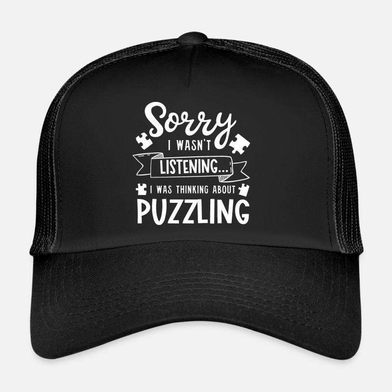 Tenk på puslespill - Trucker-caps  - svart/svart