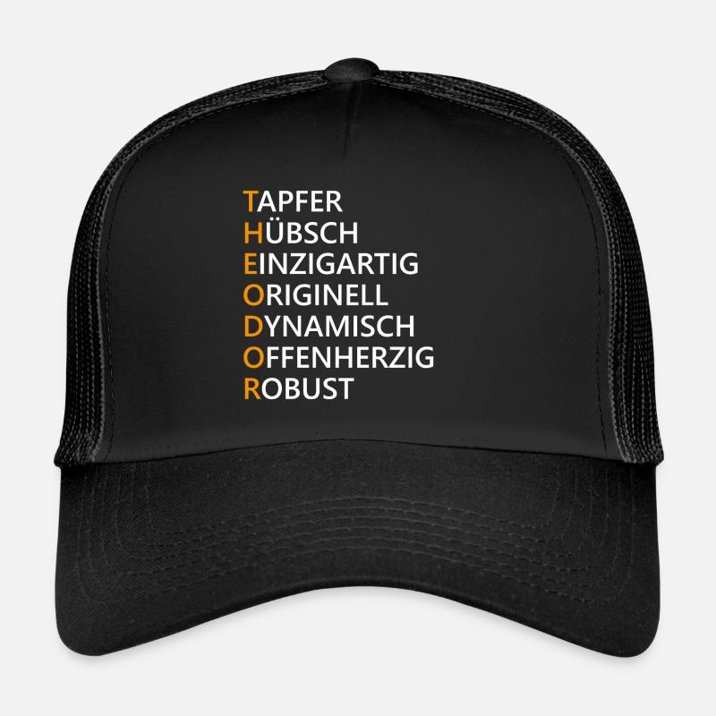 Theodor Name Geschenk Trucker Cap