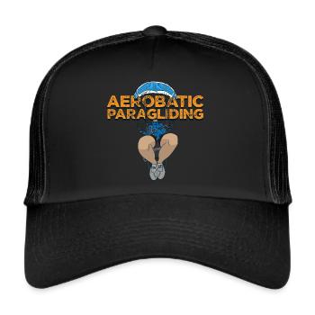 Aerobatic Paragliding orange - Trucker Cap - black/black - Front