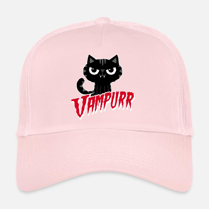 Vampire Halloween Black Cat Vampire Costume Trucker Cap