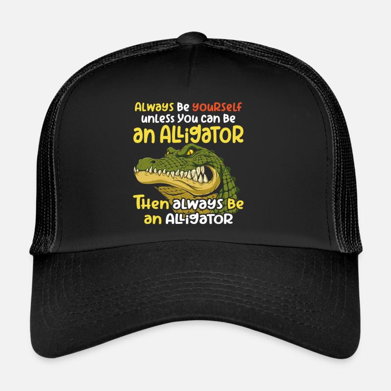 Be an alligator angry crocodile and spell Trucker Cap