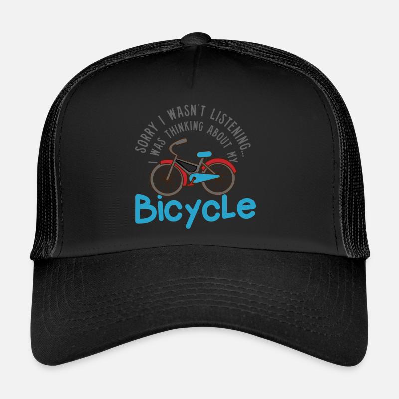 Penser à mon vélo : un dicton ironique : vélo Casquette trucker 