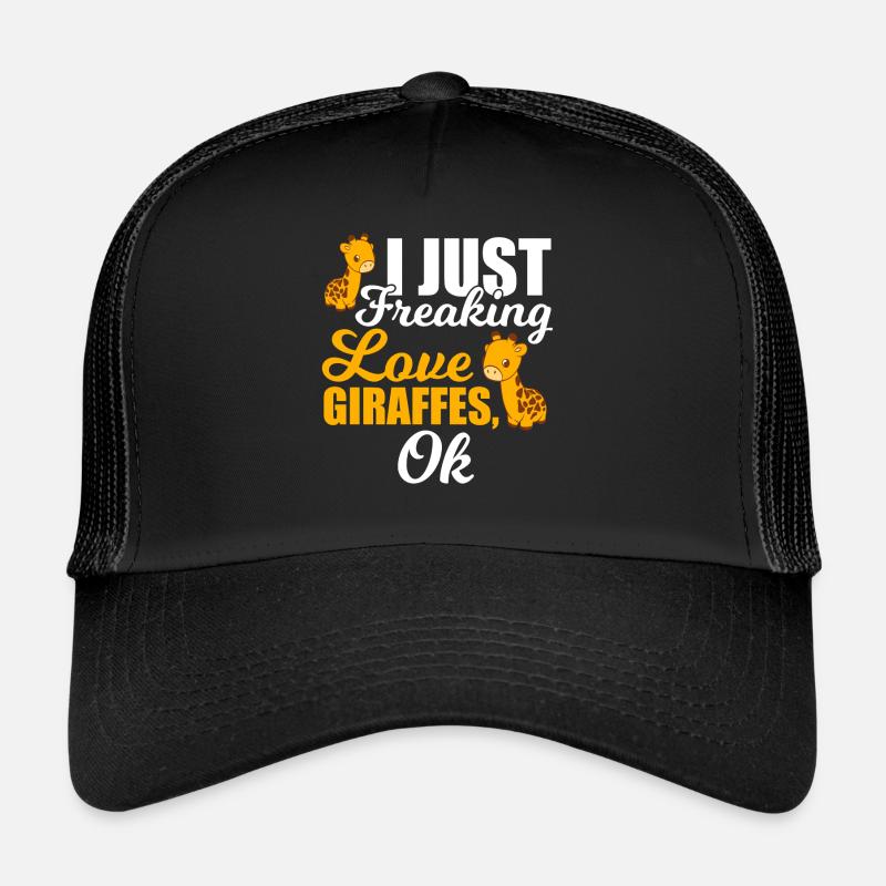 I Just Freaking Love Giraffe Tall Long-necked Trucker Cap