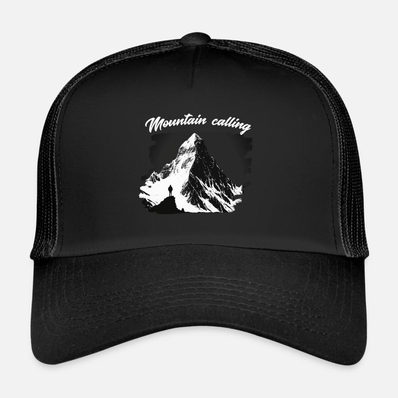 Moutain calling 8 - Casquette trucker  - noir/noir