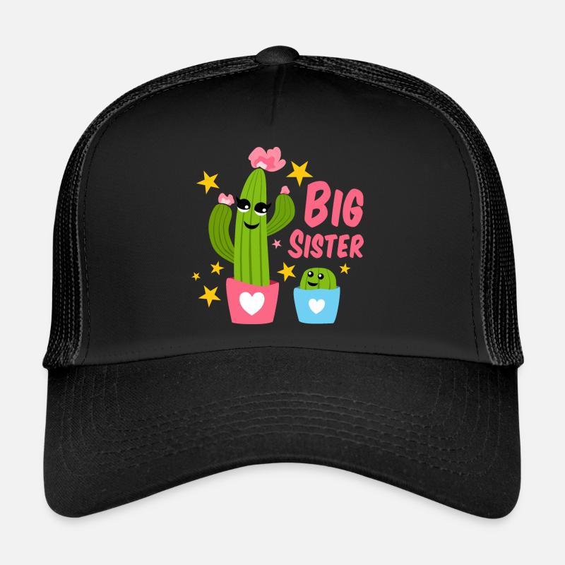 Große Schwester - Trucker Cap - Schwarz/Schwarz