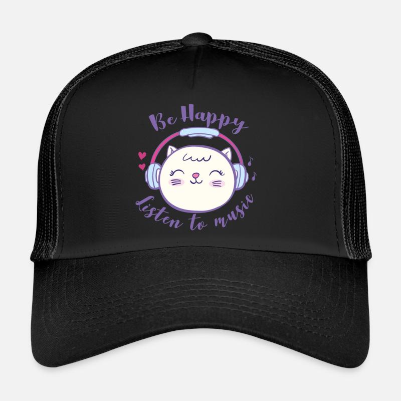 happy chat MBP - Trucker Cap - black/black