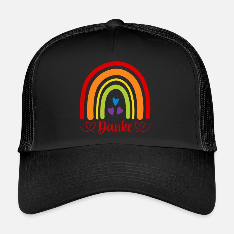 Kita Abschied Kindergarten Boho Regenbogen Danke Trucker Cap