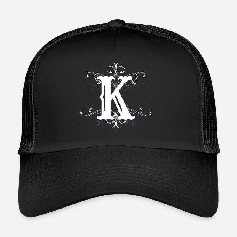 Letter K letter -K Trucker Cap
