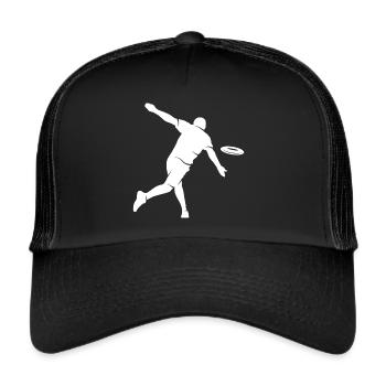 Disc Golf Player Disc Golf Silhouette Disc Golfer - Trucker Cap - black/black - Front
