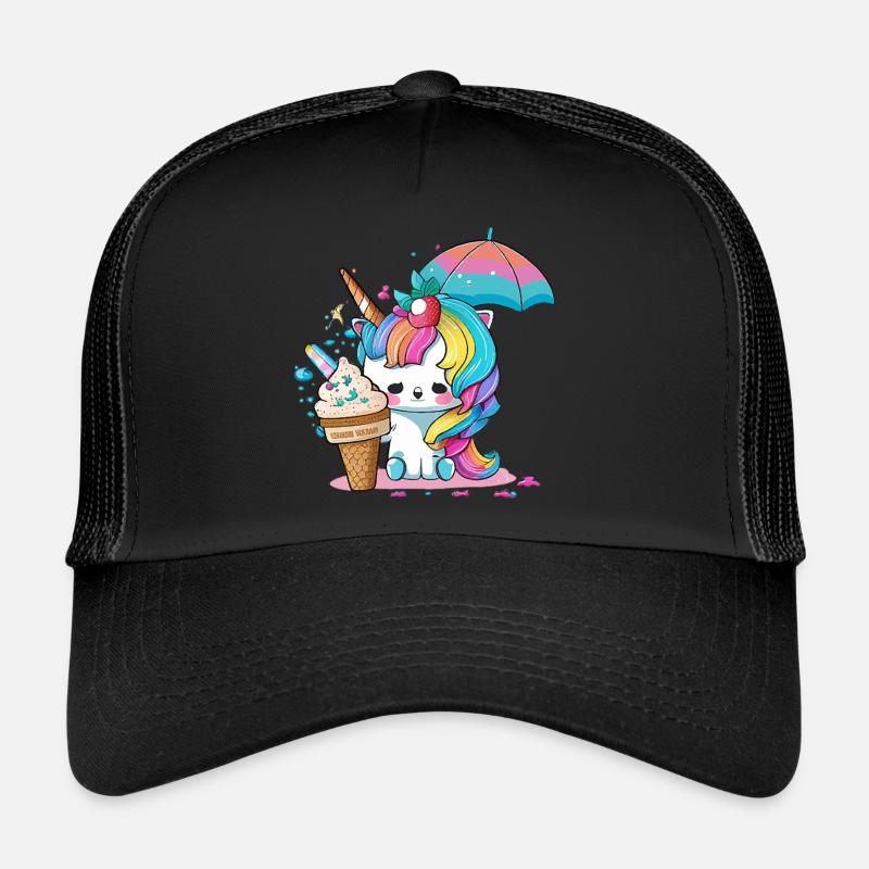 Einhorn-Feenstaub - Lassen Sie sich verzaubern - Trucker Cap - Schwarz/Schwarz