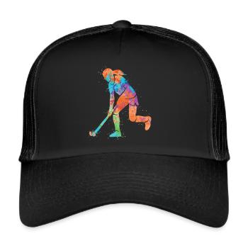 Joueur de hockey sur gazon Bunt Hockey Joueur de hockey - Casquette trucker  - noir/noir - Devant